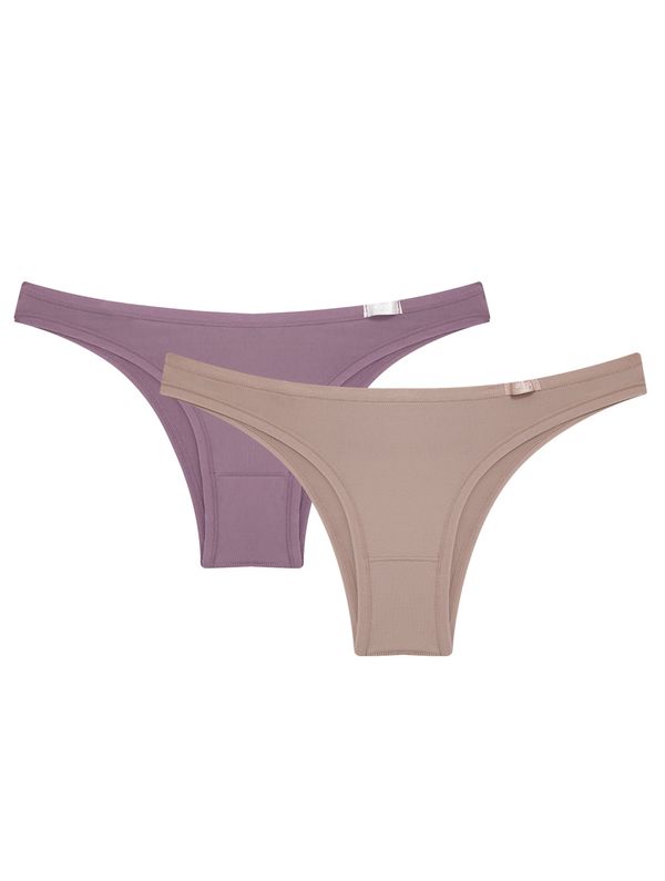 Kit de Calcinhas Tanga Mini Classic 01- 2 und MINK E PRALINE G